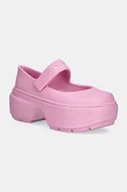 Baleriny - Crocs baleriny Stomp Mary Jane kolor różowy  209939 - miniaturka - grafika 1