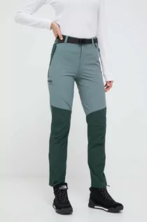 Spodnie sportowe damskie - Viking spodnie outdoorowe Sequoia kolor zielony - grafika 1