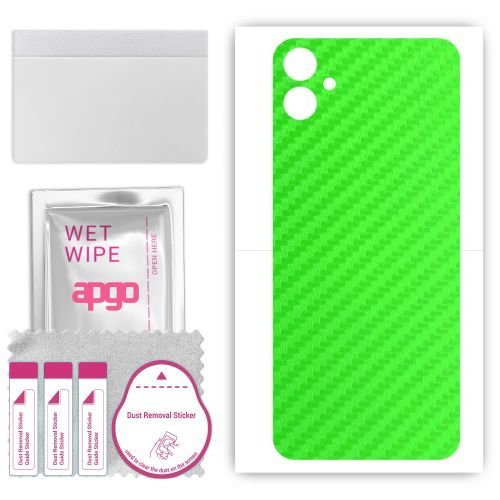 folia naklejka skórka strukturalna na TYŁ do Samsung Galaxy F14 - Carbon Zielony - apgo SKINS