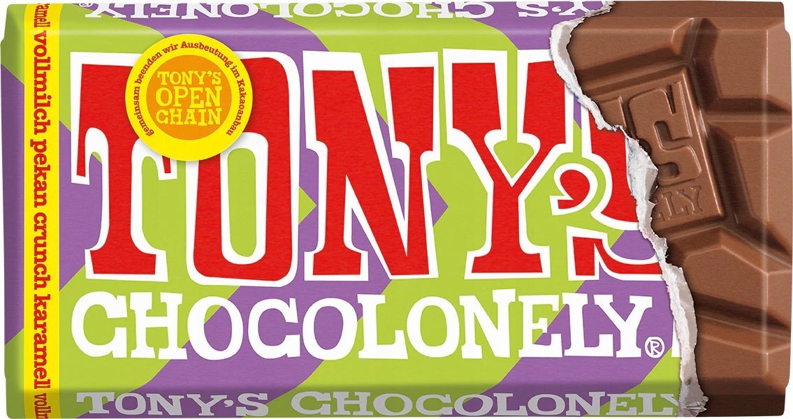 Czekolada Tonys Mleczna Orzechy Pekan Karmel z Niemiec