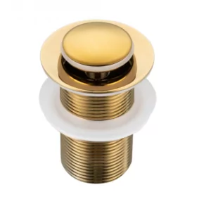 BALNEO E0101030102-2 Korek umywalkowy mosiężny Klik Klak bez przelewu Gold- model B - Korki do umywalek - miniaturka - grafika 1