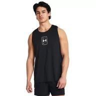 Spodnie sportowe męskie - Męski top do koszykówki Under Armour UA Baseline Performance Tank - czarny - UNDER ARMOUR - miniaturka - grafika 1
