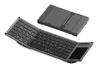 Klawiatury - Inateck KB06101_STEEL GRAY klawiatura Dom RF Wireless + Bluetooth QWERTZ Angielski Czarny - miniaturka - grafika 1