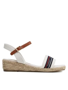 Tommy Hilfiger Espadryle Rope Wedge T3A7-32777-0048X100 M Biały - Buty dla dziewczynek - miniaturka - grafika 1