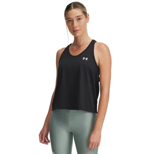 Damska koszulka bez rękawów UNDER ARMOUR TECH SWING TANK 1389854-001 – Czarny - Koszulki i topy damskie - miniaturka - grafika 1