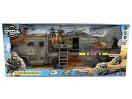 Samochody i pojazdy dla dzieci - Auto wojskowe z lawetą i śmigłowcem - model lub pojazd - miniaturka - grafika 1