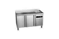 Stoły gastronomiczne - Stół mroźny ze zlewem 1492x600x850mm ASBER GREEN LINE GTN-6-150-20 D S - miniaturka - grafika 1