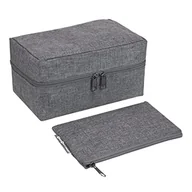 Walizki - Bigso Box of Sweden Walizka organizer na akcesoria – torba do przechowywania z poliestru na walizki i torby podróżne – organizer kieszonkowy na kable, biżuterię, paszport itd., kolor szary - miniaturka - grafika 1