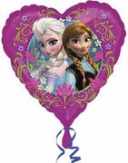 Urodziny dziecka - Balon foliowy serce Frozen - Kraina Lodu - 47 cm - 1 szt. - miniaturka - grafika 1