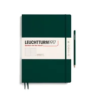 Notesy i bloczki - Notatnik Leuchtturm1917 Master Slim A4+, Kropki, Forest Green - miniaturka - grafika 1