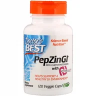 Witaminy i minerały dla sportowców - Doctor's Best Pepzin Gi 120kap Cynk L-Karnozyna - miniaturka - grafika 1