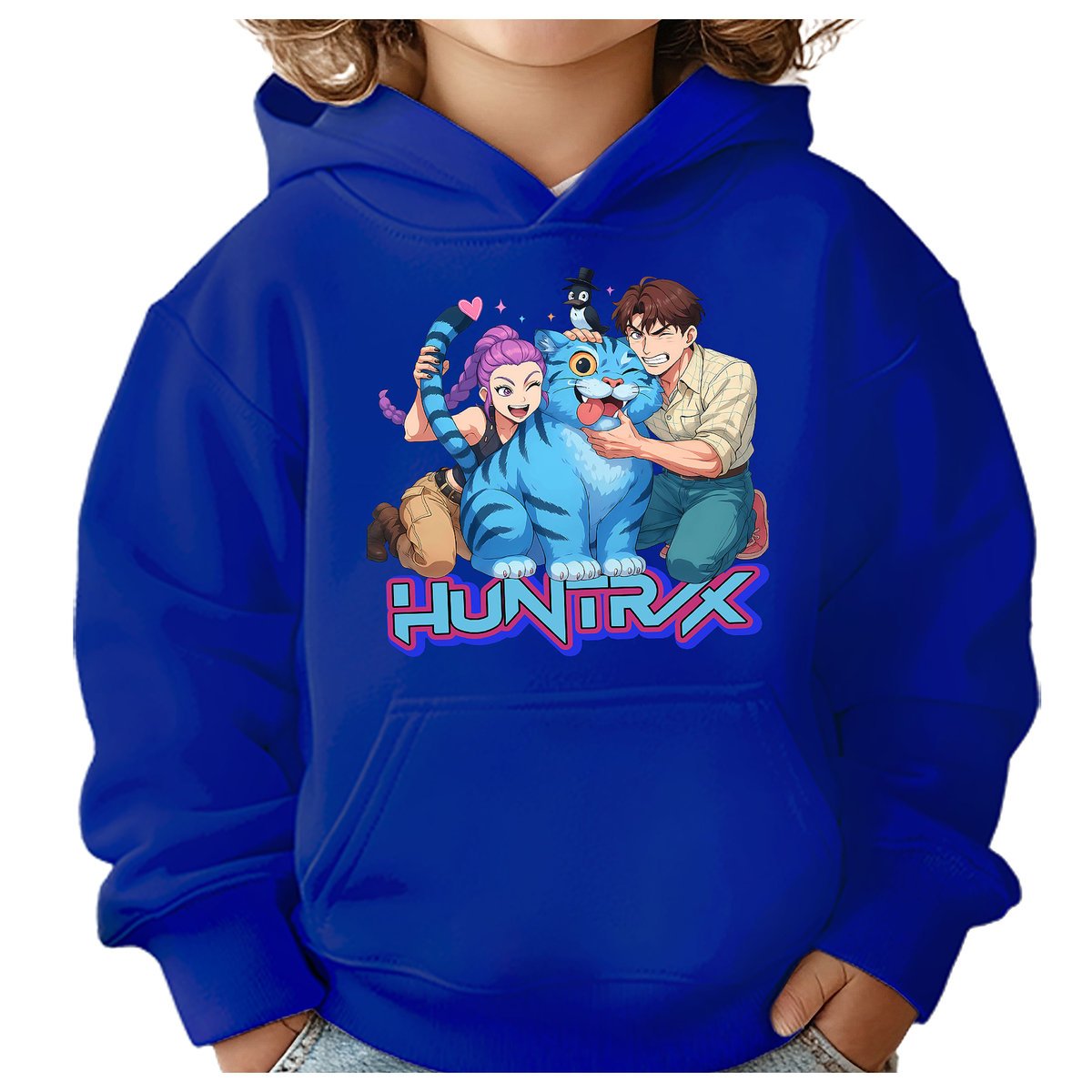 BLUZA DZIECIĘCA KPOP DEMON HUNTERS HUNTRIX 104 Z KAPTUREM BAWEŁNIANA