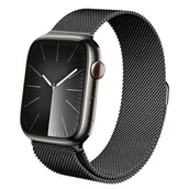 Akcesoria do smartwatchy - Crong Milano Steel - Pasek ze stali nierdzewnej do Apple Watch 42/44/45/49 mm (grafitowy) - miniaturka - grafika 1
