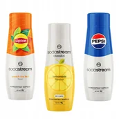 Syropy i koncentraty owocowe - Zestaw 3 koncentratów Sodastream Lipton Ice Tea Peach + Lemonade + Pepsi - miniaturka - grafika 1