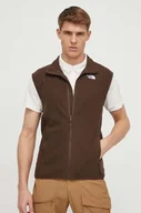 Kamizelki męskie - The North Face bezrękawnik sportowy 100 Glacier kolor zielony przejściowy - miniaturka - grafika 1