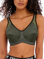 Biustonosze - Freya Biustonosz sportowy z fiszbinami dla kobiet, khaki, 34F, Khaki, 75G - miniaturka - grafika 1