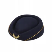 Stroje karnawałowe - Czapka Stewardessy Pilotka Przebranie Strój Karnawał Granatowa - miniaturka - grafika 1