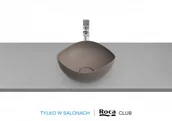 Umywalki - ROCA CLUB A327A15660 OHTAKE Umywalka nablatowa 37,5x37,5x17,5 cm Cafe - miniaturka - grafika 1