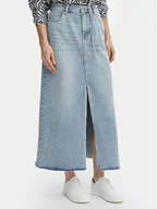 Spódnice - Vero Moda Spódnica jeansowa Wien 10341834 Niebieski Regular Fit - miniaturka - grafika 1