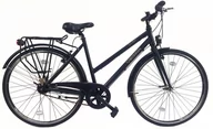 Rowery - Rower Miejski Damski 28 Stal Kontra Bagażnik Dzwonek Stopka Światła Nexus 7 - miniaturka - grafika 1