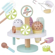 Zabawki AGD - Drewniane Lody Magnetyczne na Stojaku Lumarko! - miniaturka - grafika 1