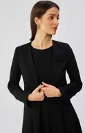 Marynarki i żakiety damskie - Krótka marynarka bez zapięcia czarna S368, Kolor czarny, Rozmiar L, Stylove - Primodo.com - miniaturka - grafika 1