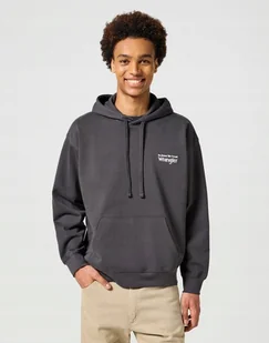 WRANGLER HOODIE FADED BLACK 112357324 M - Bluzy męskie - miniaturka - grafika 1