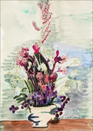 Plakaty - Vase of Flowers, Ernst Ludwig Kirchner - plakat 61x91,5 cm - miniaturka - grafika 1