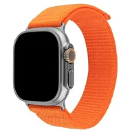 Akcesoria do smartwatchy - Fixed Nylonowy pasek Nylon Sporty Strap do Apple Watch Ultra 2/1 49 mm, pomarańczowy - miniaturka - grafika 1