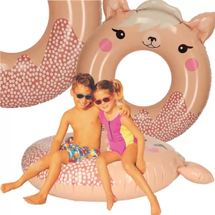 INTEX 59266 Koło do pływania zwierzak różowy 6+ - Materace dmuchane i koła do pływania - miniaturka - grafika 1