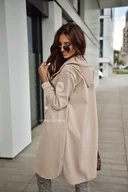 Płaszcze damskie - Płaszcz jesienny sm collection beż - SHOPAHOLIC`S DREAM - miniaturka - grafika 1