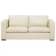 Sofy i kanapy - Beliani Sofa 3-osobowa ekoskóra beżowa HELSINKI 13170 - miniaturka - grafika 1