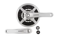 Łańcuchy rowerowe - Shimano FC-ty501 korba 6/7/8-krotnie srebrne 2017 MTB 42 34 24 z. łańcuch z pierścieniem ochronnym, srebrny E-FCTY501C244CSB - miniaturka - grafika 1
