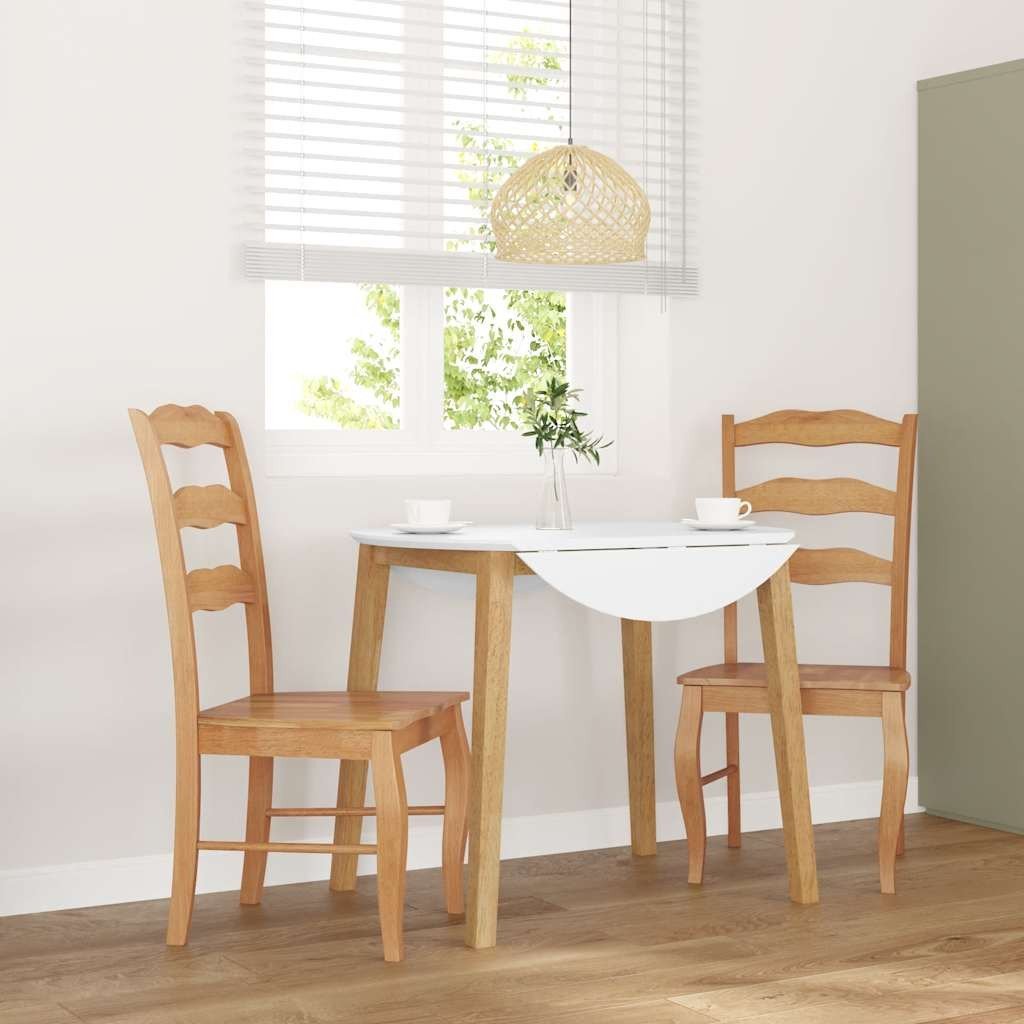 vidaXL Krzesła do jadalni 2 szt. Naturalne drewno lite guma