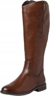 JANA KOZAKI BRĄZOWE NA ZAMEK POD KOLANO DAMSKIE 40 Ż7B - Kozaki damskie - miniaturka - grafika 1