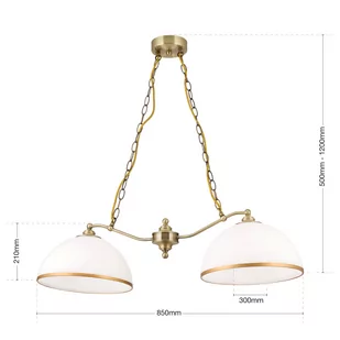 Żyrandol Old Lamp zawieszenie łańcuchowe, 2-pkt. - Lampy sufitowe - miniaturka - grafika 3
