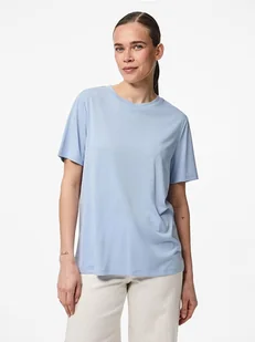 Pieces Koszulka "Anora" w kolorze błękitnym - Koszulki i topy damskie - miniaturka - grafika 1