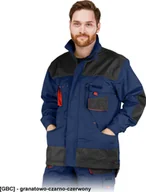 Odzież robocza - R.E.I.S. LH-FMN-J - bluza ochronna zapinana na suwak oraz na rzepy, - granatowo-czarno-czerwony 2XL - miniaturka - grafika 1