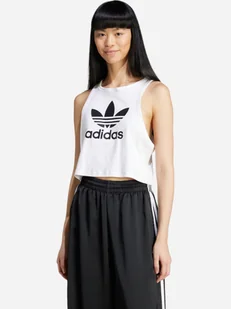 Top damski adidas Trefoil Tank IP0679 XS Biały (4066757263712) - Bluzki damskie - miniaturka - grafika 1