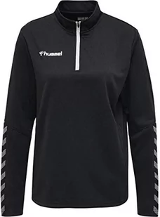 Hummel HmlAuthentic Half Zip bluza damska czarny czarny/biały L 204929-2114-L - Bluzy damskie - miniaturka - grafika 1