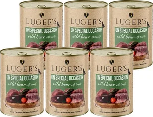 Karma mokra dla psa Luger's On Special Occasion dzik z pomidorem zestaw 6 x 400 g - Mokra karma dla psów - miniaturka - grafika 1