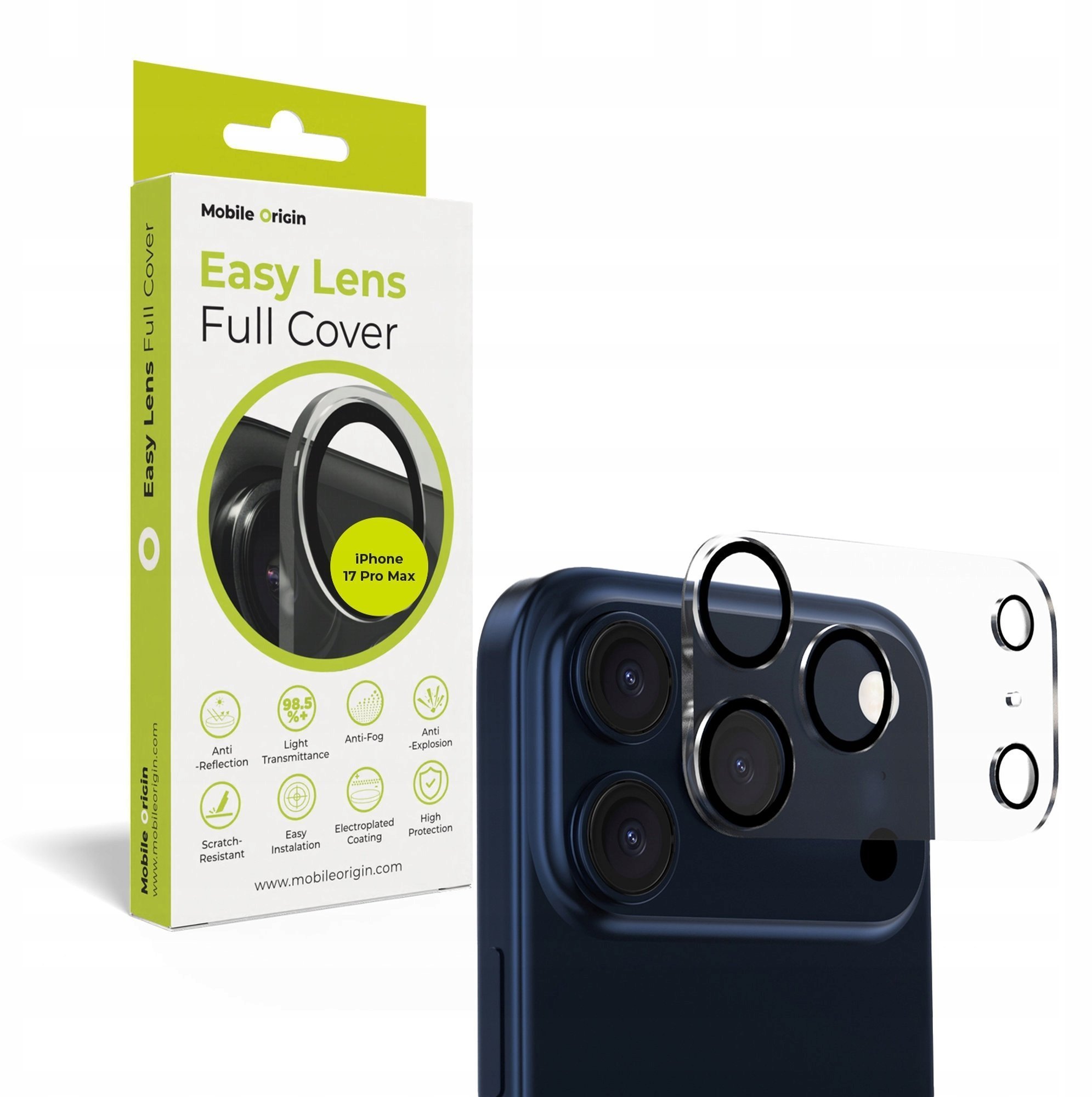 Mobile Origin Easy Lens full cover, clear - iPhone 17