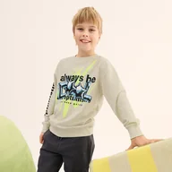 Bluzki dla chłopców - Cool Club, Bluzka chłopięca z długim rękawem, beżowa - miniaturka - grafika 1