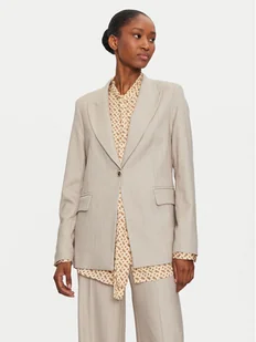 Maryley Marynarka 24IB187/M01 Beżowy Regular Fit - Marynarki i żakiety damskie - miniaturka - grafika 1