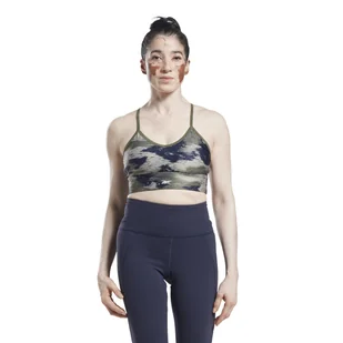 Damski Stanik sportowy REEBOK ID TRAIN CAMO BRA HT6047 – Szary - Biustonosze - miniaturka - grafika 1