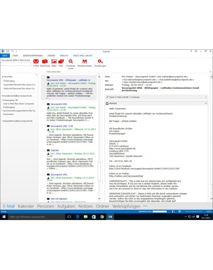 Securepoint Infinity-Lizenz-Verlängerung UMA 10-24 Postfächer 12 Monate MVL SP-UMA-1455989