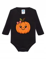 Body dla niemowląt - Body dziecięce czarne nadruk z DYNIĄ do szkoły na DZIEŃ DYNI 3M - miniaturka - grafika 1