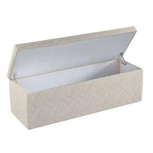 Dekoria.pl Dekoria.pl Skrzynia tapicerowana beżowo-kremowe geometryczne wzory 120 × 40 × 40 cm Sunny 526-143-44 - Pufy i podnóżki - miniaturka - grafika 1