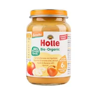 Desery dla dzieci - HOLLE Bio Organic Deserek Jabłko-banan-morela, 190g - miniaturka - grafika 1