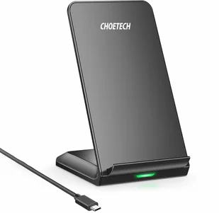Choetech zestaw 2 x ładowarka bezprzewodowa Qi stojak podstawka 10W czarny (T524-S) + kabel USB - micro USB 1,2m (MIX00093) MIX00093 - Ładowarki do telefonów - miniaturka - grafika 1